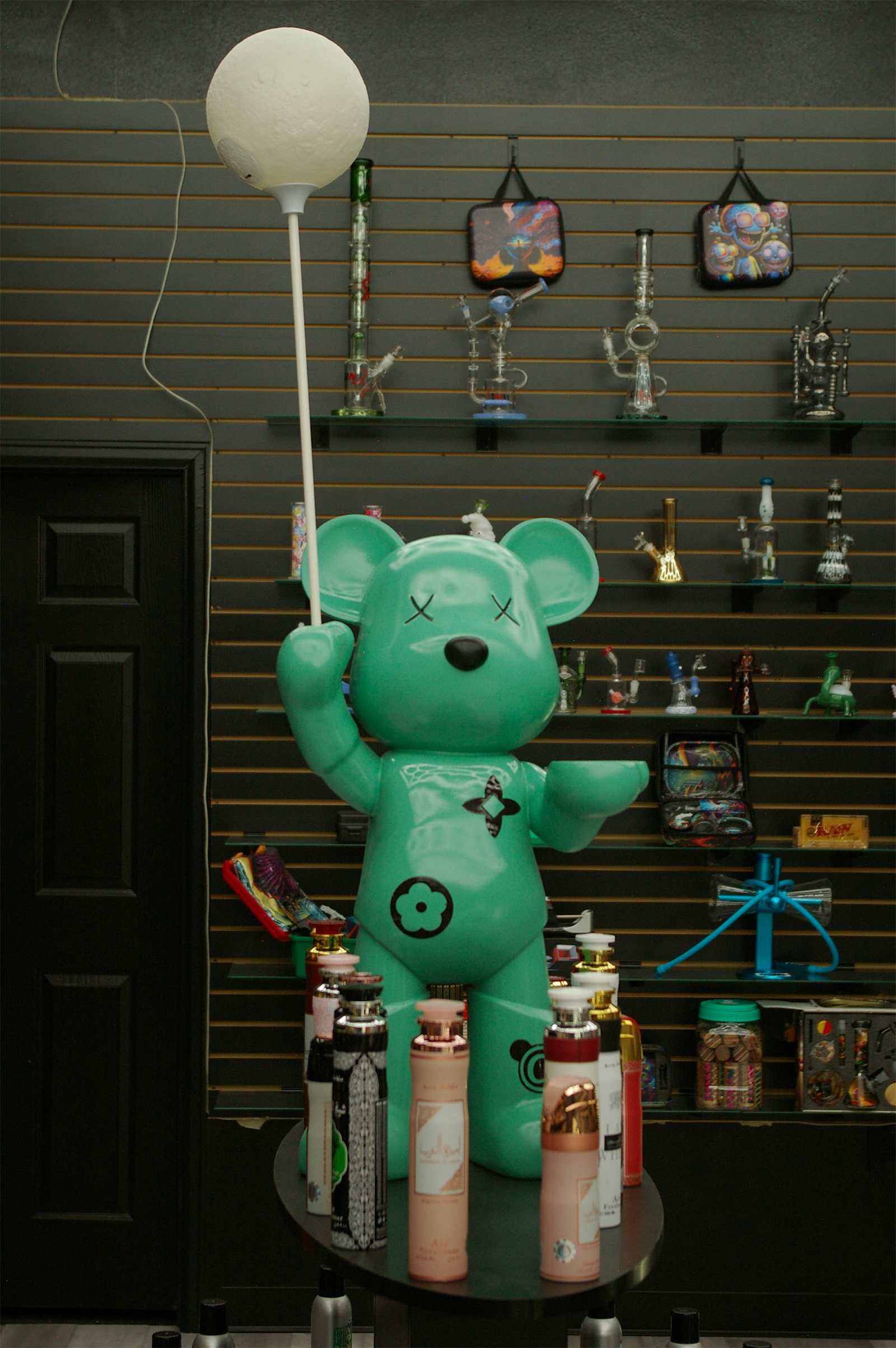 In-store display with shelves and accessories at Mr tobacco&vape
